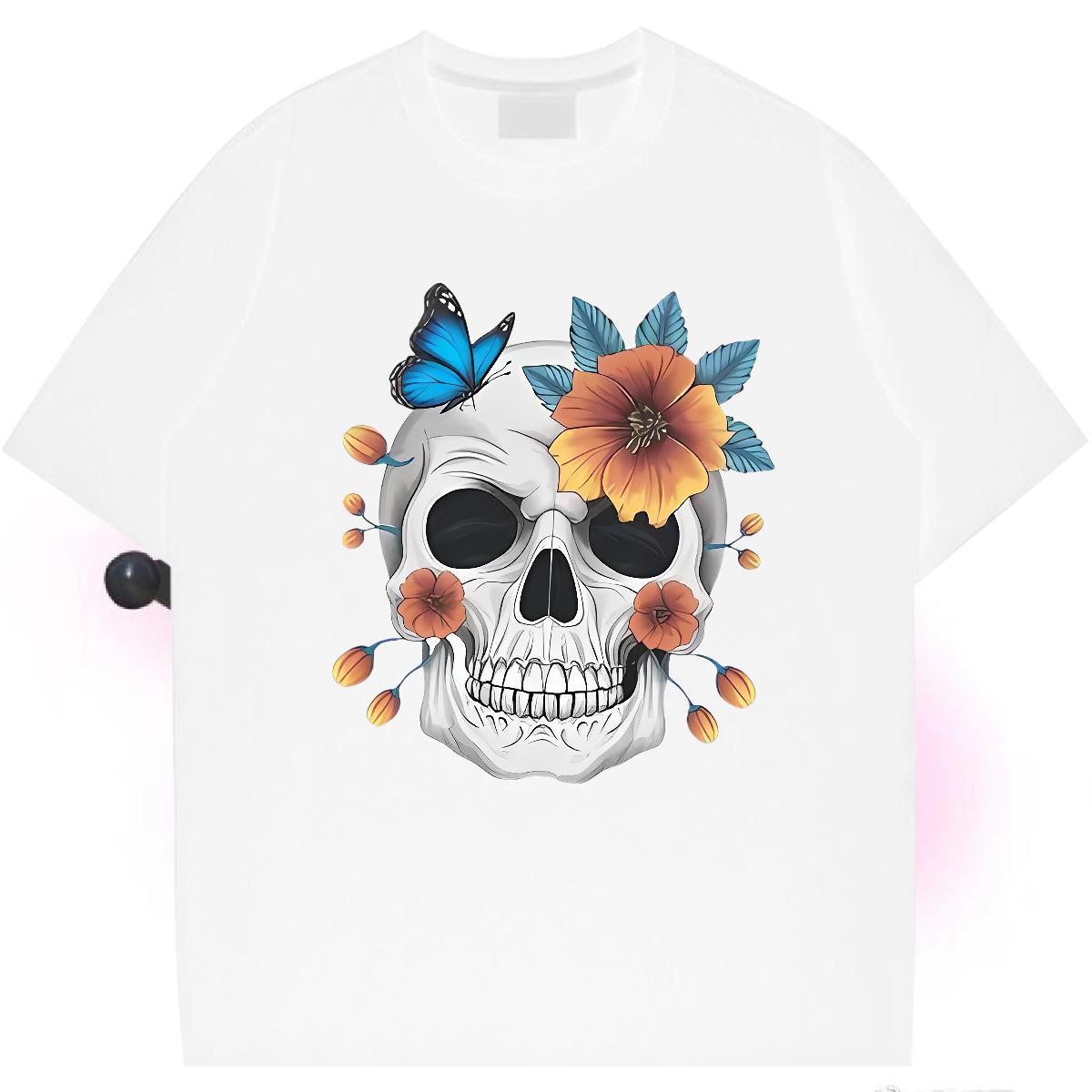 New Designer Mens T Shirts butterfly Tee Shirt 230g 100% Cotton Summer Casual Cool Oversized Breathable Short Sleeve Couples T Shirts