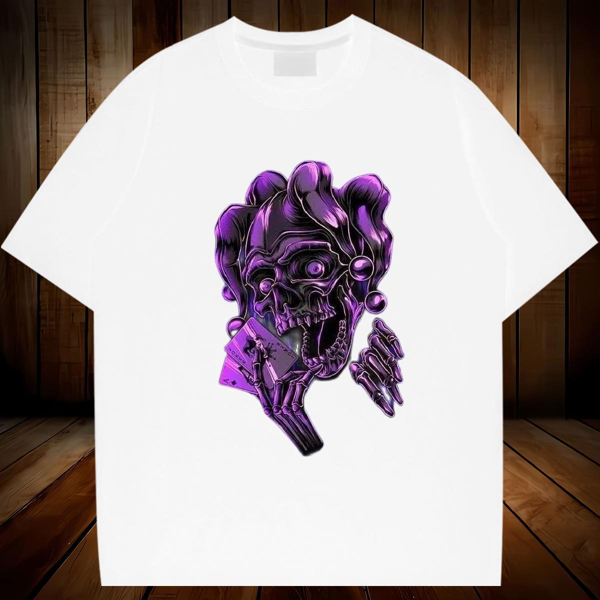 Designer Fashion Man T Shirts skull Tops 230g Pure Cotton Hip Hop Street Wholesale Custom Anime Breathable Short Sleeve Tshirt for Man Woman
