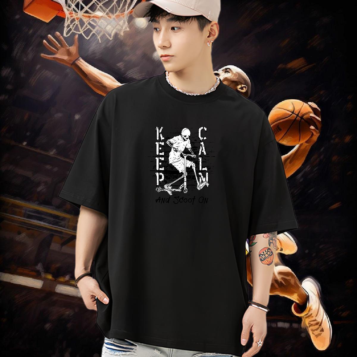 Fashion T-Shirts logo Tshirts 230g Pure Cotton Street wear Hip Hop Unisex Graphic Crew Neck Mens Tshirts
