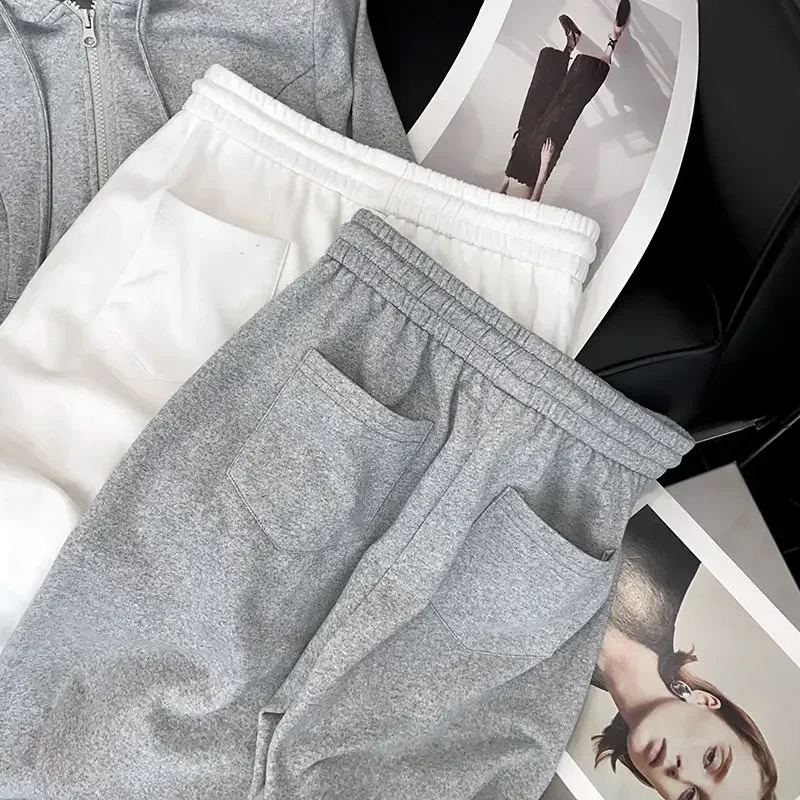 Casual Hooded Top Bell-Bottom Pants Sweater Suit Sports Style Two-Piece Set High-End Stylish 240807