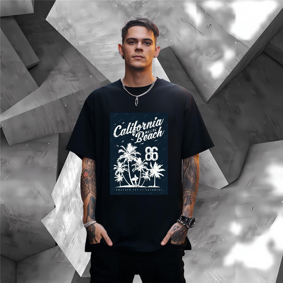 Custom T shirt tree Polos 100% Cotton 230g Casual Daily Wear Cool Customized Breathable Short Sleeve Couples T Shirts