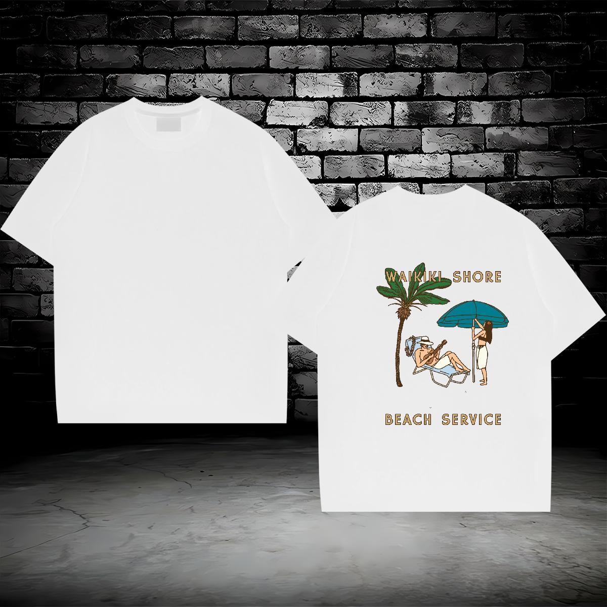 2024 Mens T Shirts portrait Clothings 230g 100% Cotton Street Loose Fit Custom Printing Short Sleeve Soft Mens Tshirts
