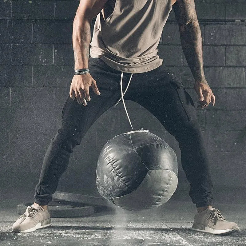 Mens Gym Casual Jogger Cargo Pants Fitness Clothing Man Fashion Sports Loose Trouser Streetwear Bodybuilder Male Trend Pantalon 240806