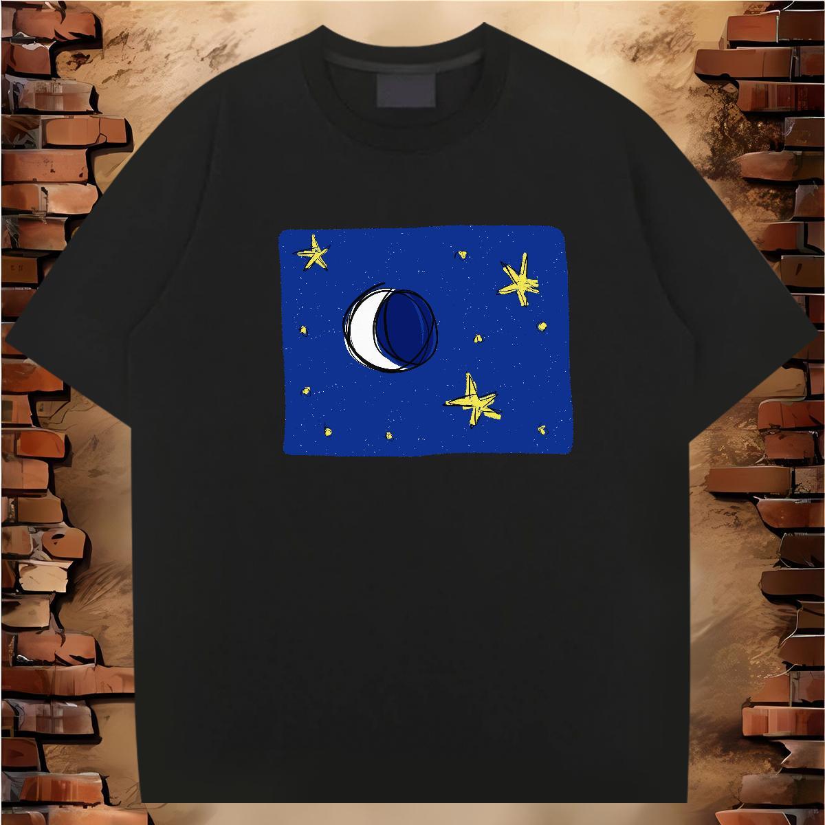 Wholesale T-Shirts sky Tops Tees 230g 100% Cotton Street Wear Free Shipping DIY Logo Oversized Breathable Crew Neck Men Tops Tees