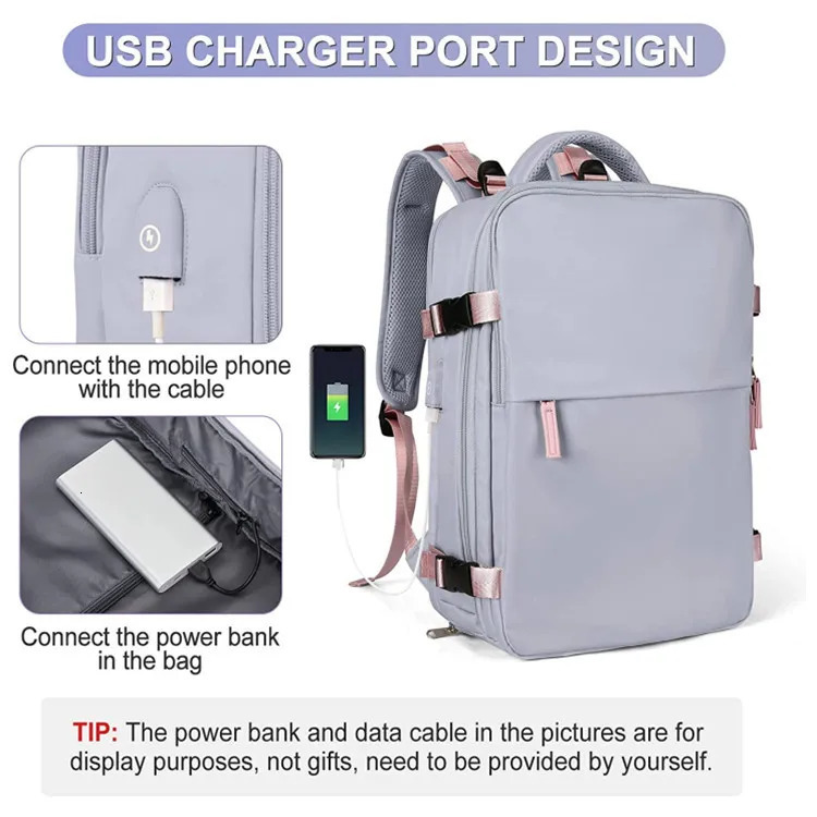 Female travel backpack carry on TSA approved laptop flight university nurse bag leisure day 240807