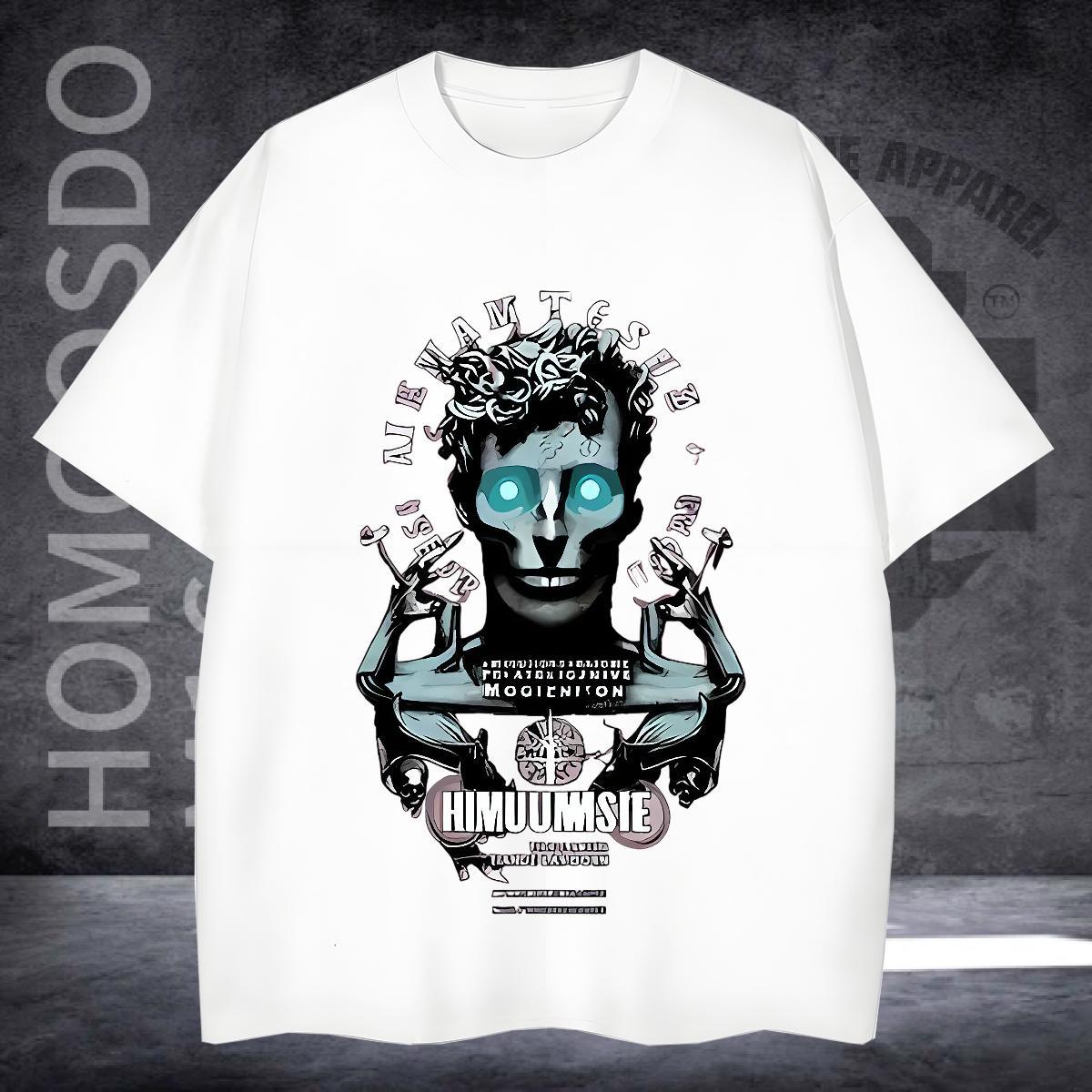 Factory Direct Men T Shirts portrait Tees 230g Pure Cotton Spring Summer Cool Cartoon Printing L-4XL Breathable Mens Tshirts