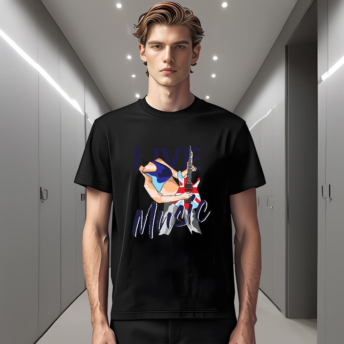 Brand Men T Shirts character Tops Tees 230g Pure Cotton Outdoor Loose Custom Printing Breathable Crew Neck Mens Tshirts
