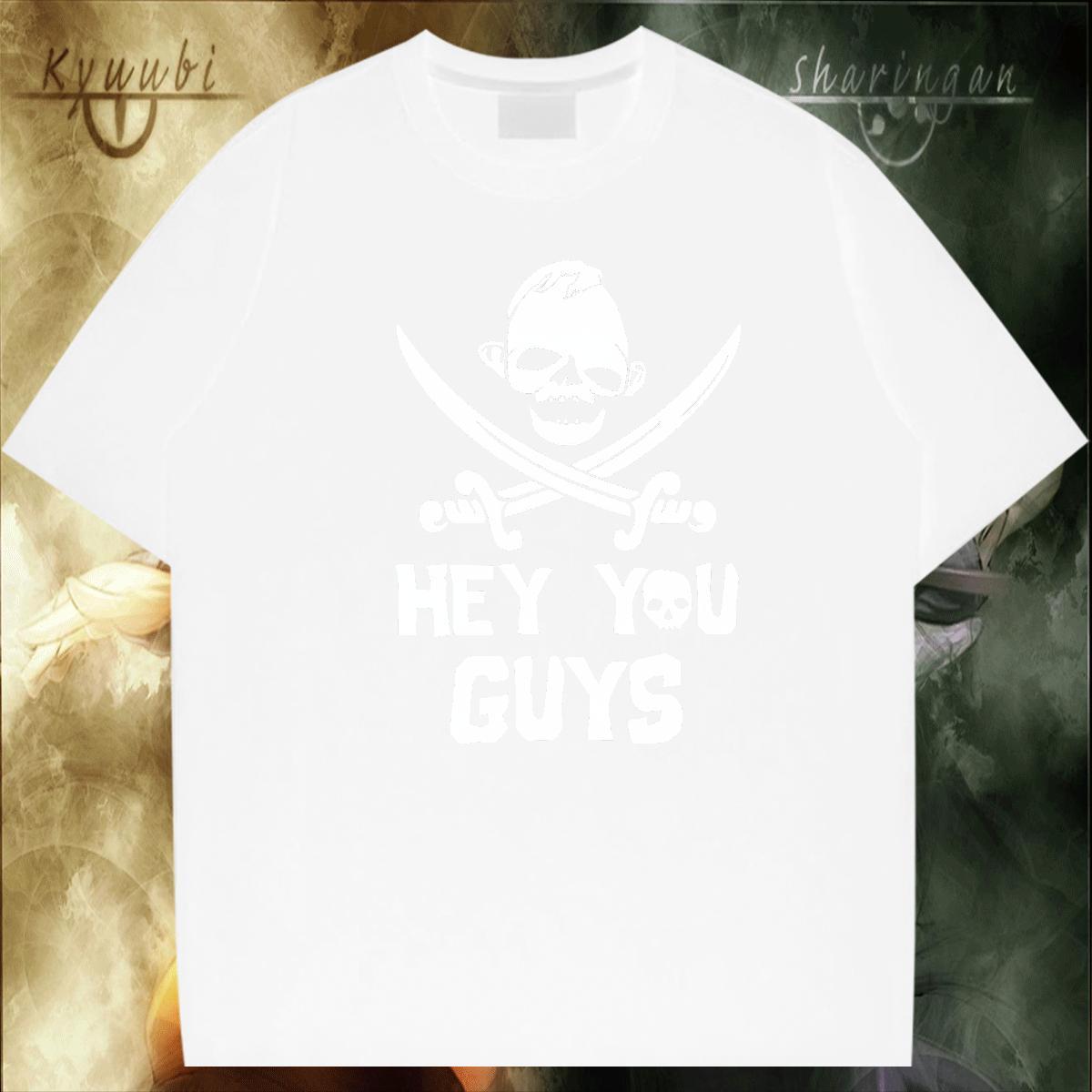 2024 New Man T Shirts skull Top Tees 230g Cotton Anime Printing Street Popular Black White Breathable Short Sleeve Men Clothes T-Shirt