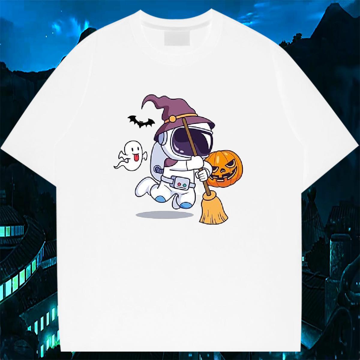 Factory Direct T-Shirts for Men Tops Shirt 230g 100% Cotton Daily Outfit Loose Cartoon Printing L-4XL O Neck Short Sleeves Men Tops Tees