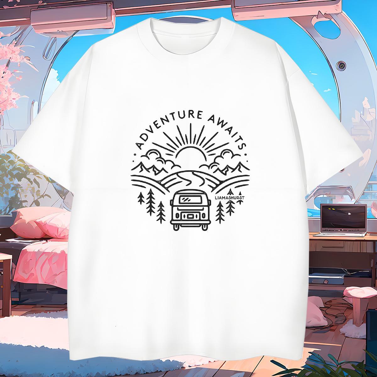 New Arrival T shirt car Tee Shirt 230g Pure Cotton Casual Daily Wear Comfortable DIY Printed O-Neck Short Sleeve Men Tees