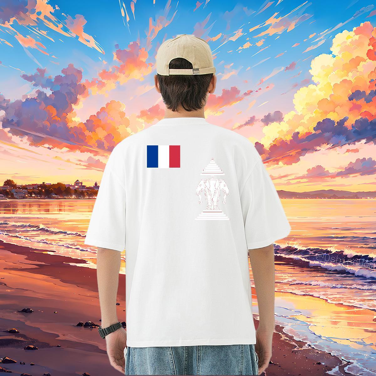 2024 Summer T-Shirts for Men religion Wear 230g 100% Cotton Hip Hop Cool Customized Print Short Sleeve Soft Mens Tshirts