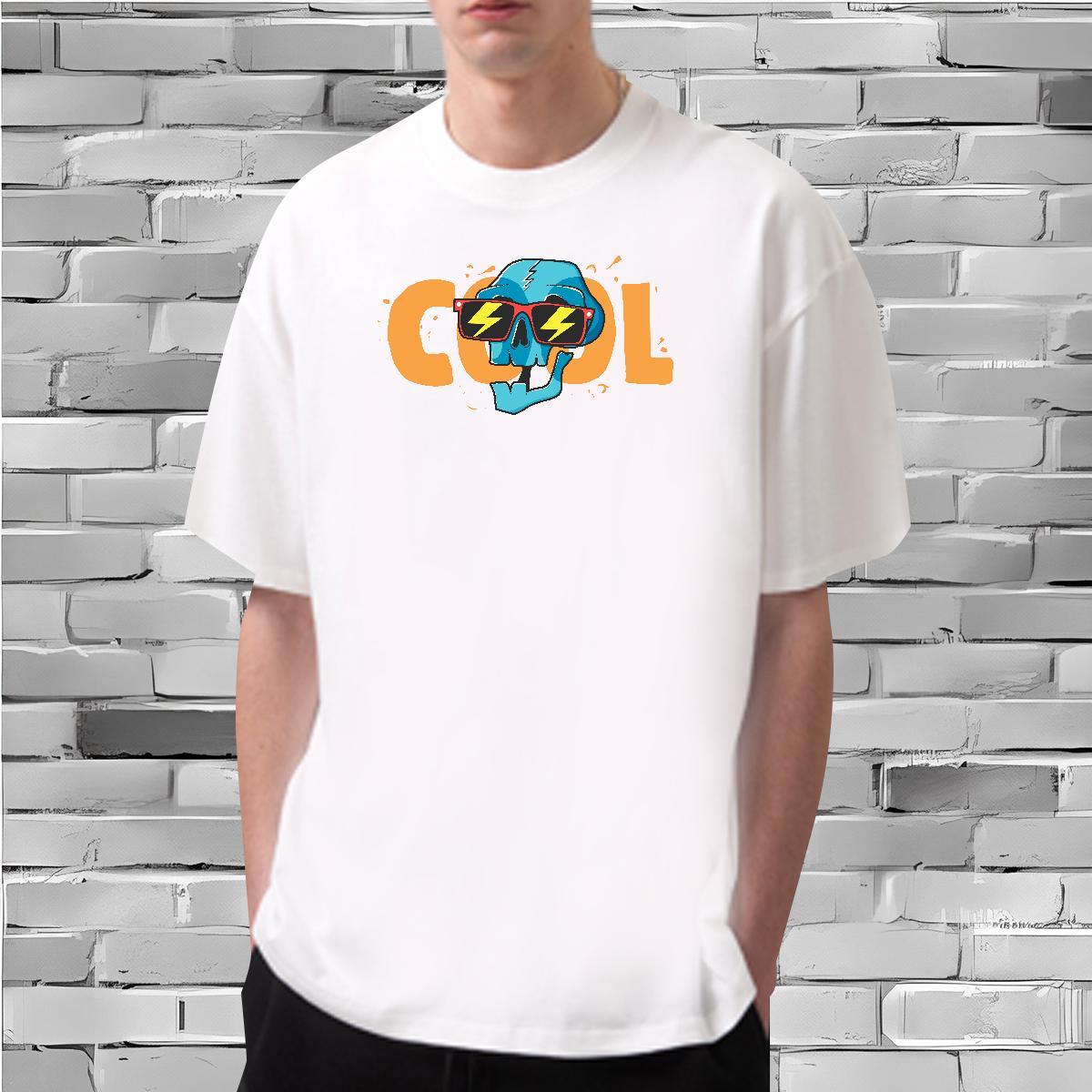 Stylist T-Shirts skull Tshirts 230g Pure Cotton Hip Hop High Quality Plus Size Cartoon Crew Neck Men Tees