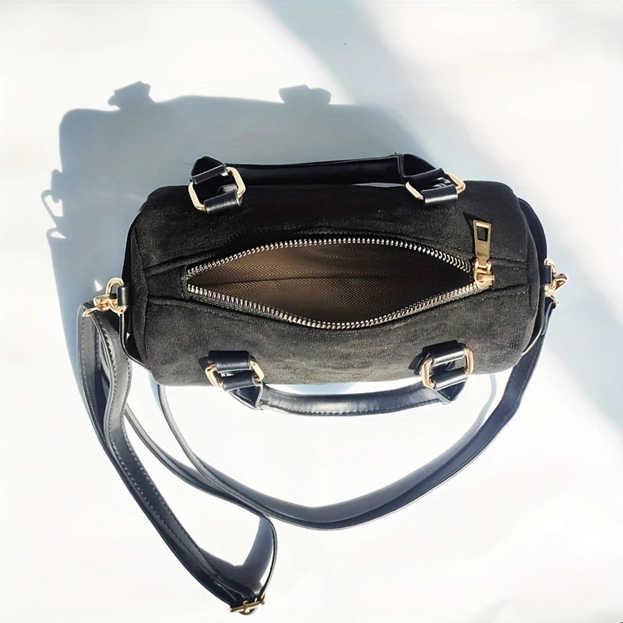 Simple and fashionable Faux Suede shoulder bag crossbody bag womens small bag pillow bag Boston handbag womens bag 240805