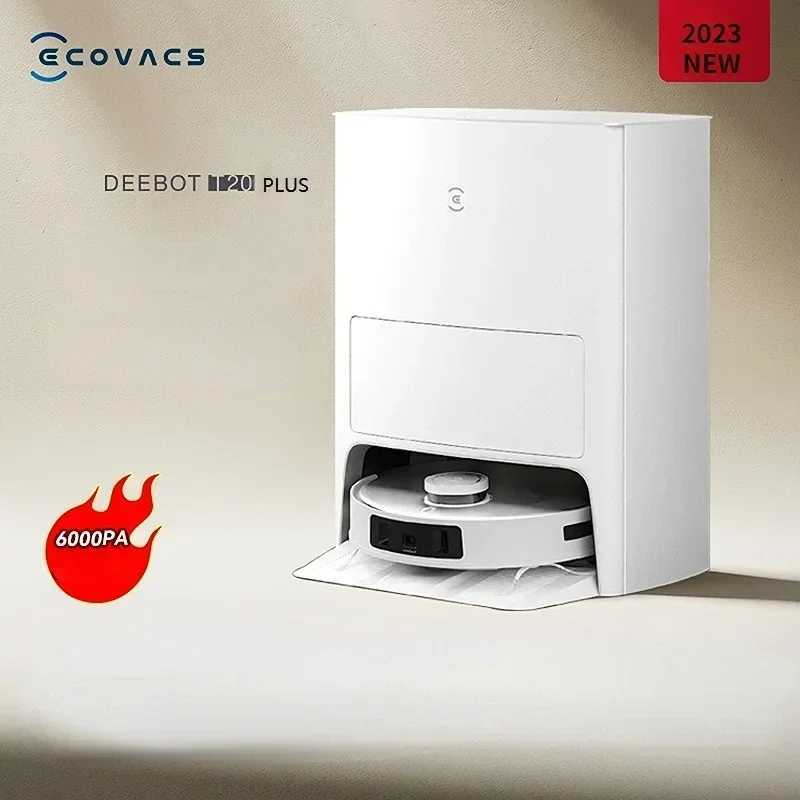 Robotic Vacuums 6000Pa Ecovacs DEEBOT T20 PRO PLUS Vacuum Cleaner Sweeping Robot 55 Hot Water Washing Mop 5200mAhL247