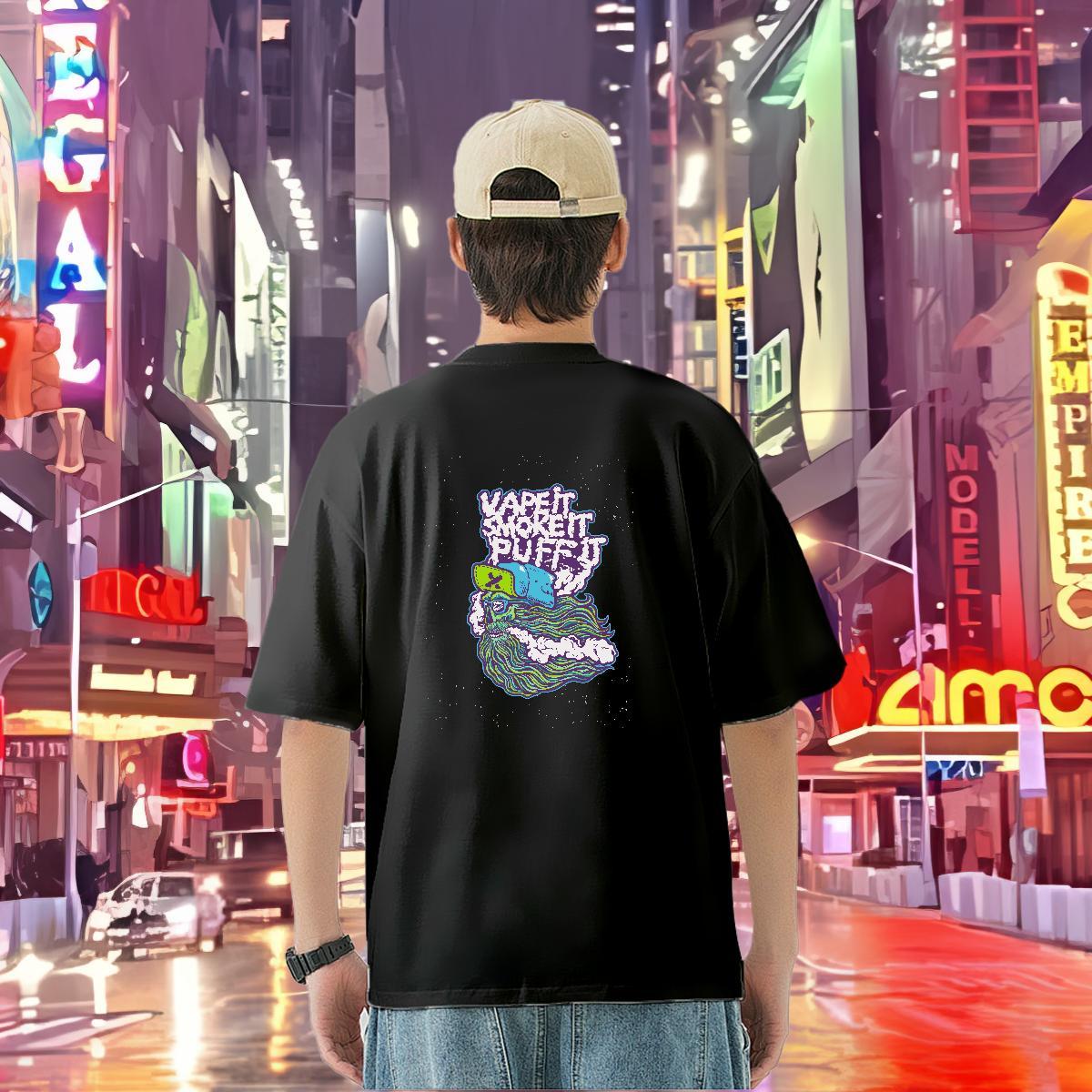 2024 DIY Men T Shirts skull Top Tees 100% Cotton 230g Spring Summer Soft Asian Size Crew Neck Couples T Shirts