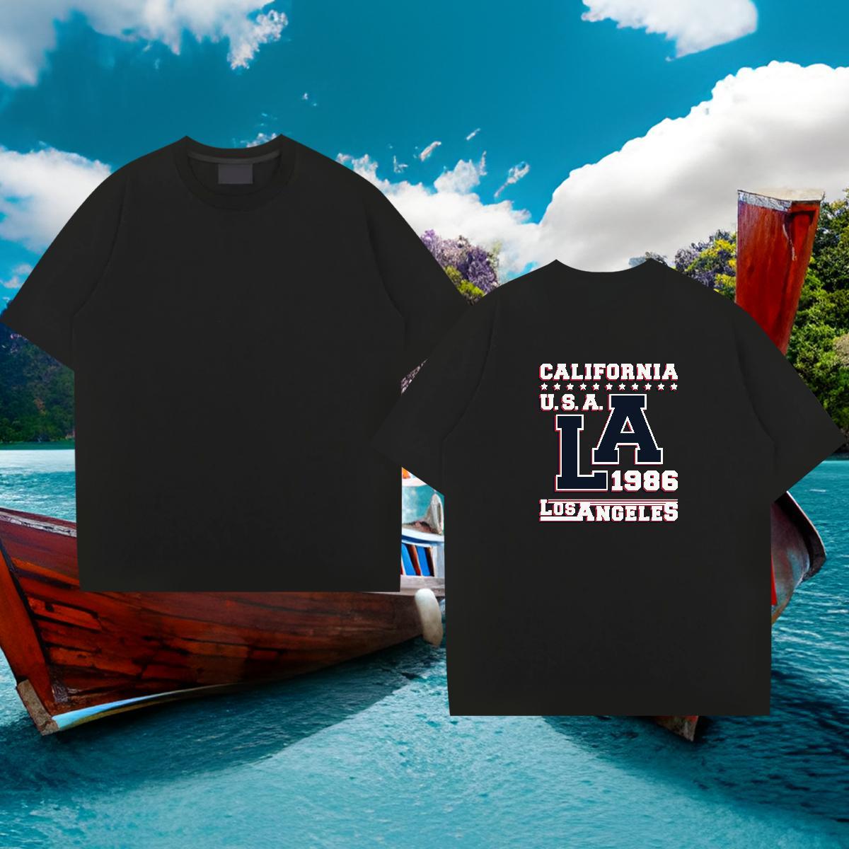 2024 DIY Men T Shirts letter Tops Tees 230g 100% Cotton Casual Beach Classic Anime Short Sleeve Soft Couples T Shirts