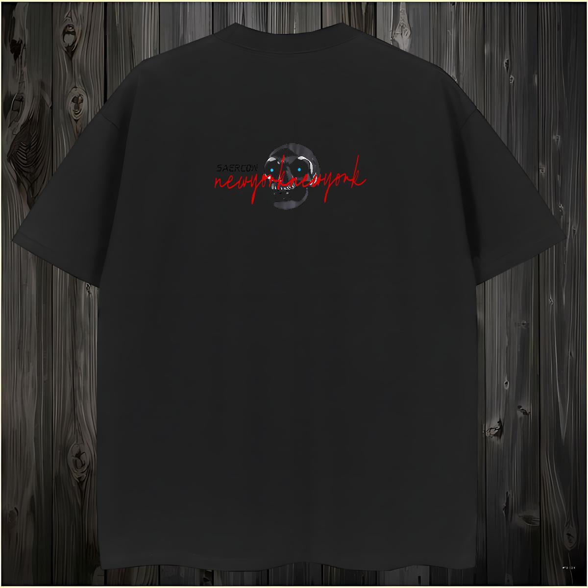 DIY Man T Shirts skull Tees 230g Pure Cotton Sports Casual Cool Design Customized Print O Neck Short Sleeves Tshirts