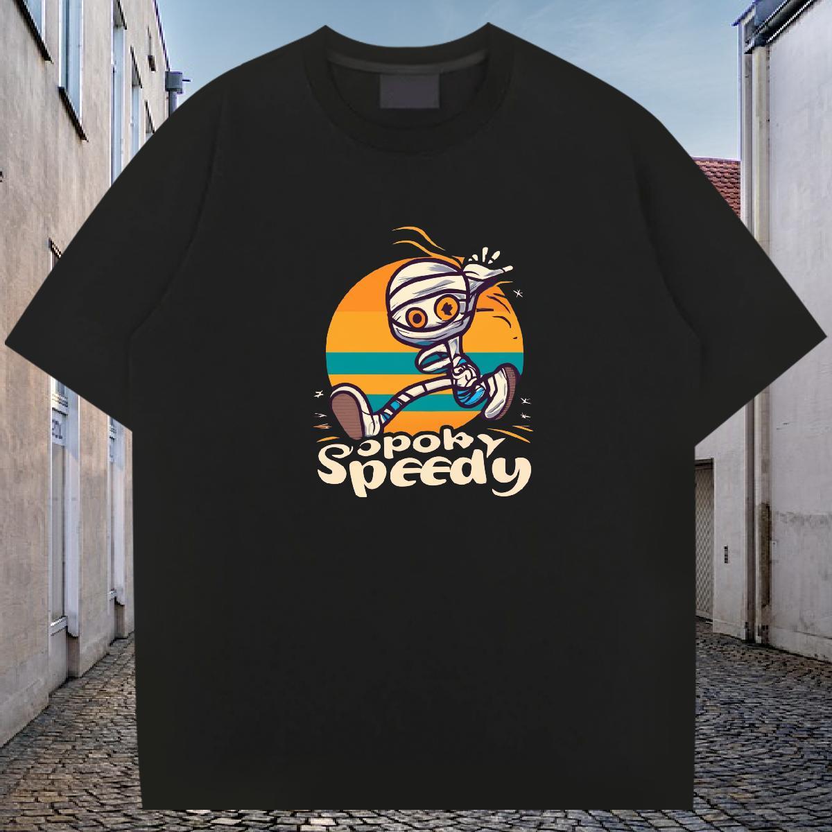 2024 New T Shirts Men skull Tops Tees 230g 100% Cotton Outdoor Unisex Custom Big Size Breathable Soft Tshirt for Man Woman