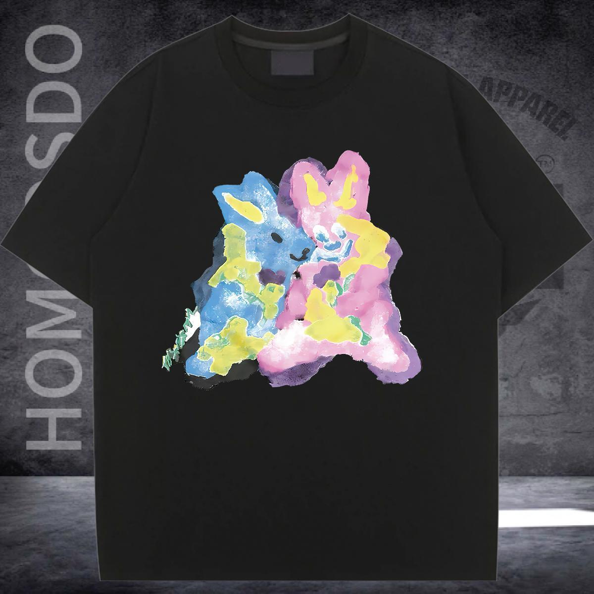 2024 DIY Womens T Shirts Breathable Crew Neck 230g Pure Cotton Street Casual Tops Shirt Comfortable DIY Logo Unisex Tshirts