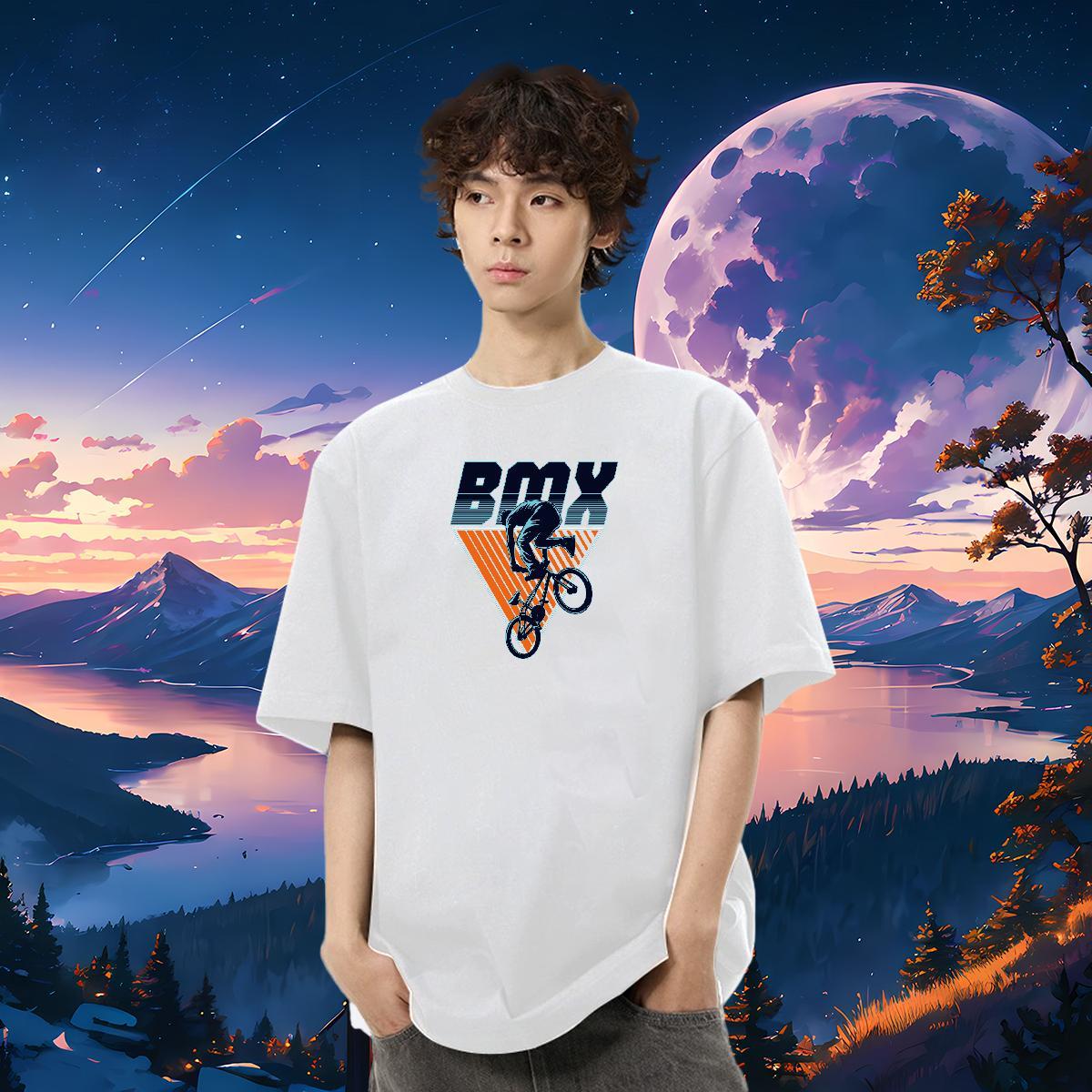 2024 Men T Shirts Motorcycle Clothes 230g 100% Cotton Sports Casual Soft Custom Print Plus Size Breathable Short Sleeve Mens Tshirts