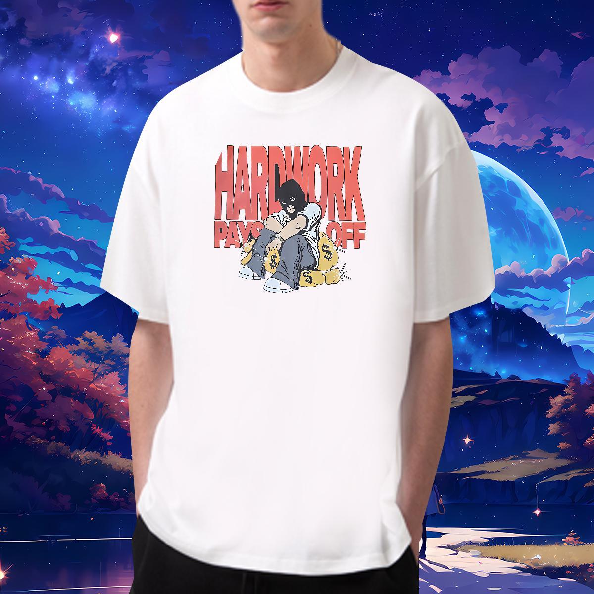 Fashion Designer T Shirts Men money Tshirts 230g 100% Cotton Hip Hop Soft Custom Print Oversized Crew Neck Breathable Men Clothes T-Shirt