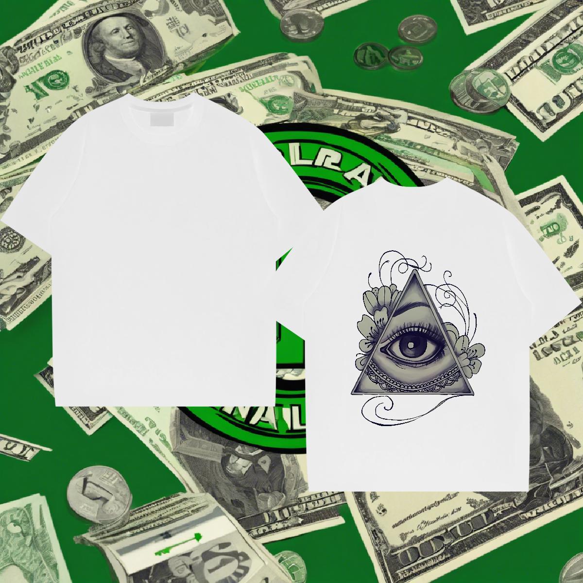 Factory Direct T-Shirts eye of the devil Top Tees 100% Cotton 230g Anime Printing Street Designer Oversized 4XL Breathable Soft Mens Tshirts