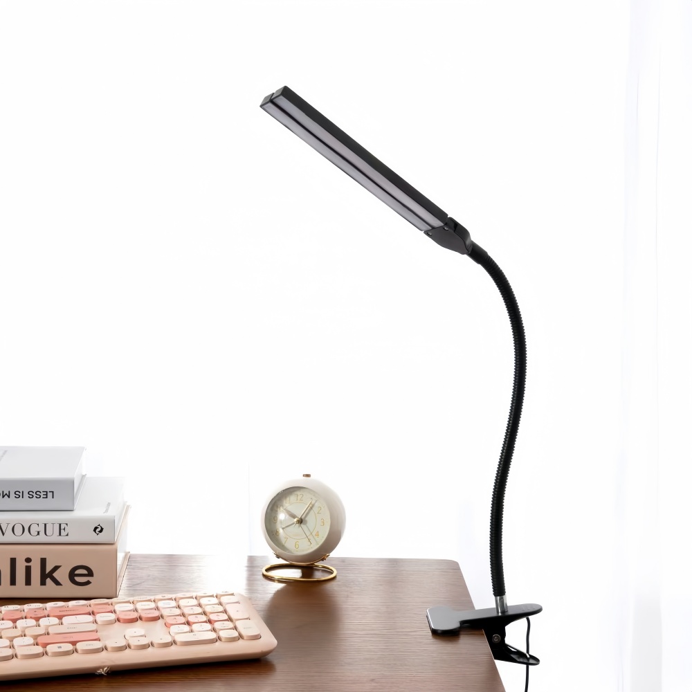 Clampable Dual LED Desk Lighting for Dorms & Study Areas Ergonomic Design Reading Lamp