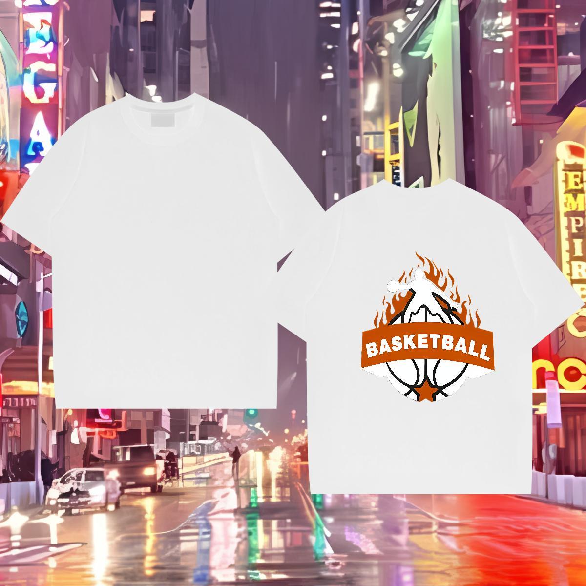 Free Shipping T Shirt For Man basketball Tshirts 230g 100% Cotton Daily Wear Brand Oversized 4XL O-Neck Short Sleeve Men Tshirts