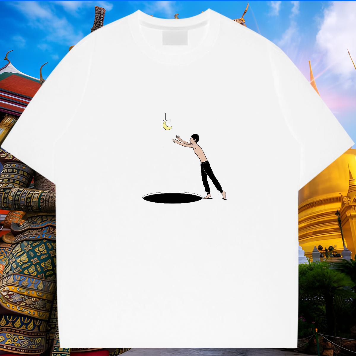 2024 Designer Man T Shirts portrait Clothings 100% Cotton 230g Sports Casual Loose DIY Anime Breathable Soft Men Tops Tees