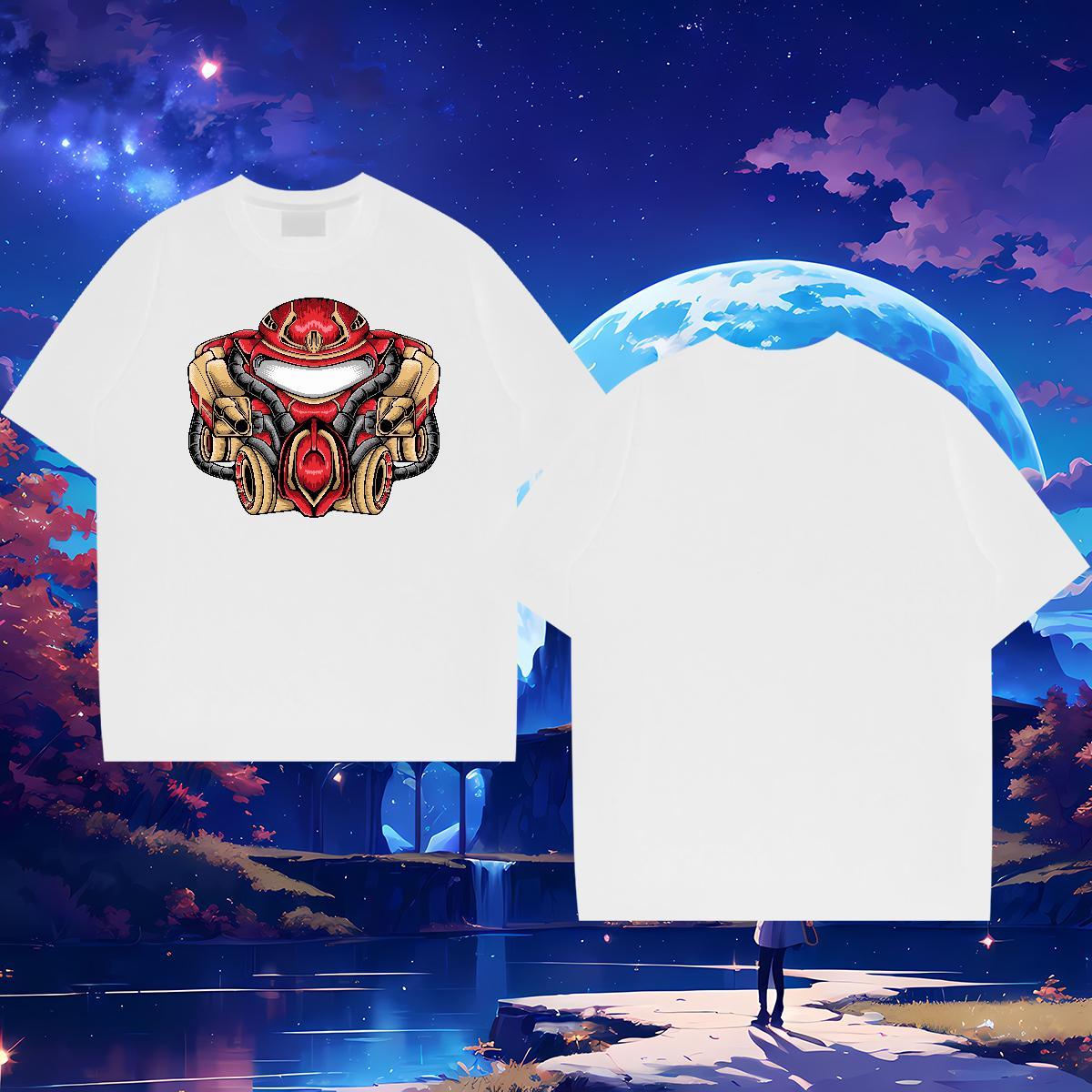 Classic Casual T-Shirts for Men ET Tees 100% Cotton 230g Daily Outfit Free Shipping DIY Anime Short Sleeve Soft Tshirts