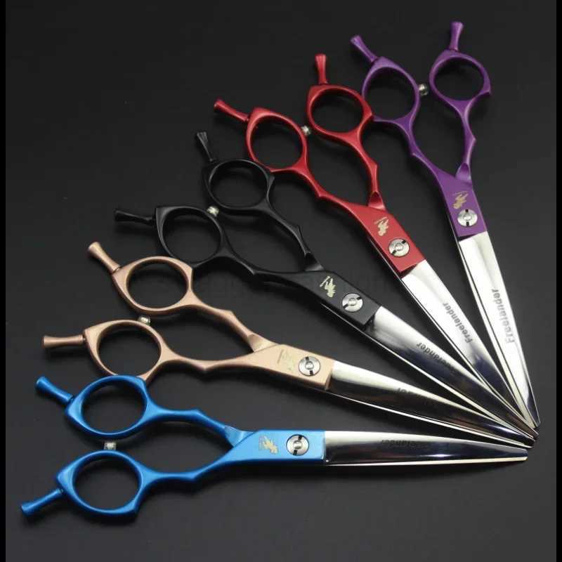 Pet hair trimming Professional Colorful 6.5 Inch Pet Grooming Scissors Japan 440C Dog Shears Hair Curved Scissors householdXJ240807