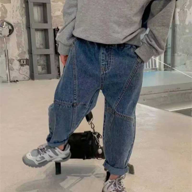 Jeans Boys Jean Pants Long Trousers Cotton 2024 Retro Spring Autumn Babys Kids Pants Teenagers Outwear Childrens Clothing