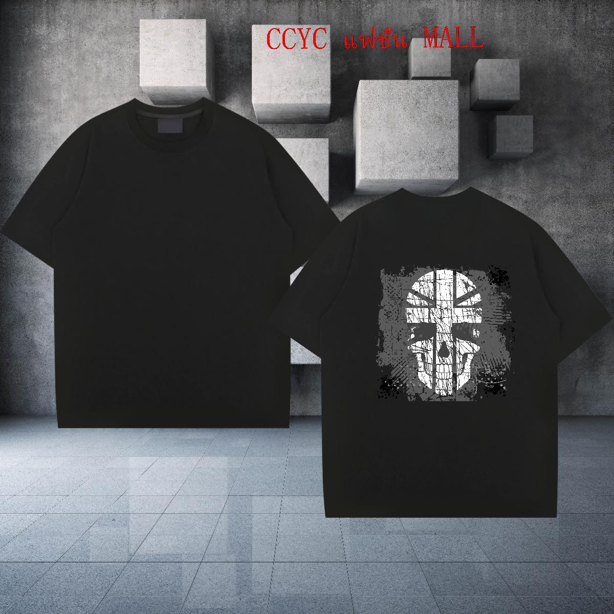 2024 Summer Mens T Shirts skull Wear 230g Cotton Spring Summer Cool Design DIY Anime Breathable Crew Neck Men Tshirts