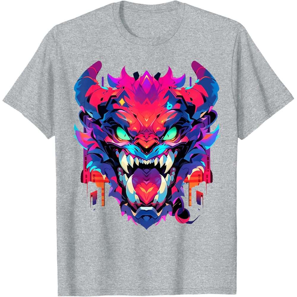T shirt for Mens Funny Hell Monster Cartoon Comic Halloween Graffiti Anime T-Shirt shirts tshirt graphic tee Casual tops summer clothes Short sleeve