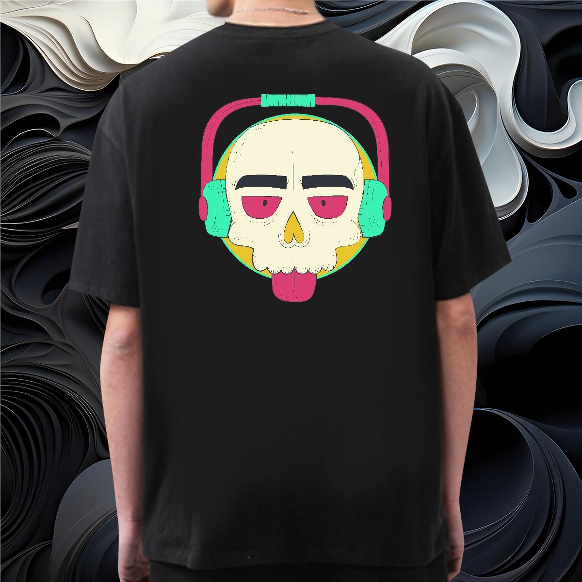 Fashion New T Shirt For Man skull Polos 230g Pure Cotton Casual Designer Black White Breathable Short Sleeve Couples T Shirts