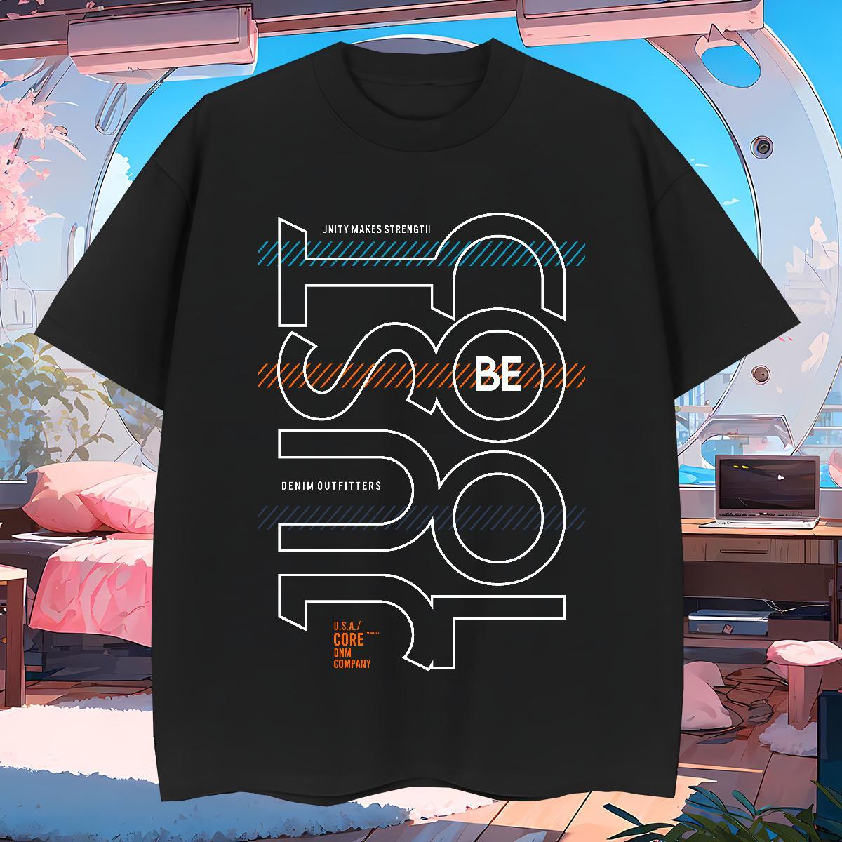 Fashion T Shirt For Man letter Tops Shirt 230g Pure Cotton Daily Wear Wholesale Customized Print Breathable Men Clothes T-Shirt