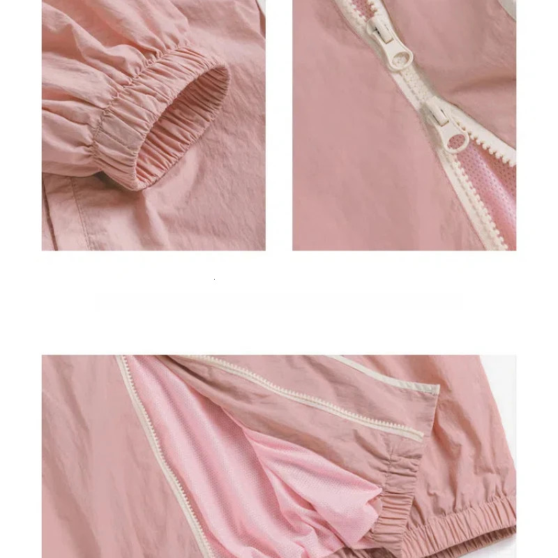 Womens Clothing Summer Turtleneck Zipper Pockets Solid Color Casual Commute Korean Easy Leisure Sun Protectio Short Sets 240807