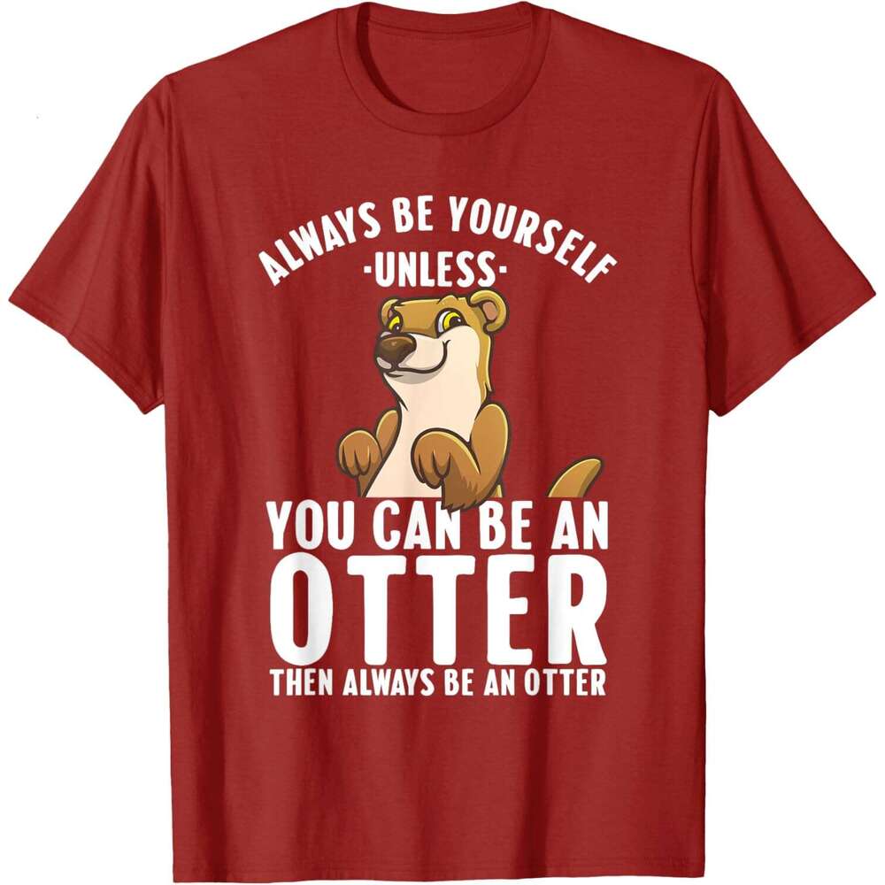 Mens T shirt Women Cute Sea River Otter Wild Animal T-Shirt shirts tshirt graphic tee Casual tops clothes Short sleeve