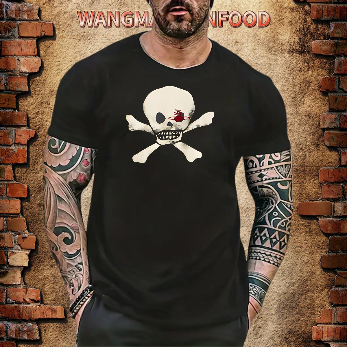 Fashion Design T Shirt For Man skull Polos 230g Cotton Daily Outfit Designer Custom Cartoon Crew Neck Men Tees