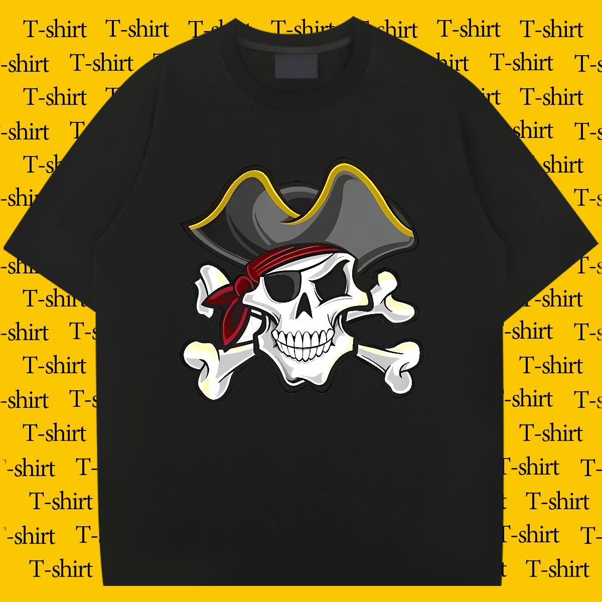 Stylist T Shirts Men skull Tops 230g 100% Cotton Hip Hop Classic Plus Size Custom Breathable Crew Neck Mens Tshirts