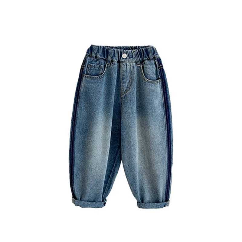 Jeans Boys Jean Pants Long Trousers Cotton 2024 Sweet Spring Autumn Babys Kids Pants Teenagers Outwear High Quality Childrens Clothi