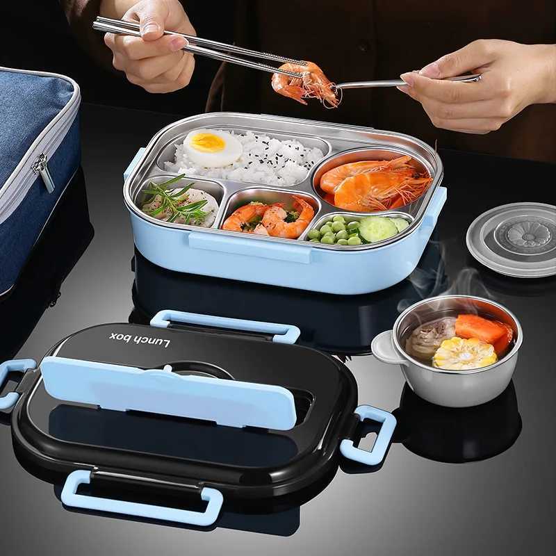 304 Stainless Steel Thermos Thermal Lunch Box Kid Adult Bento Boxs Leakproof Japanese Style Food Container PortableM251121