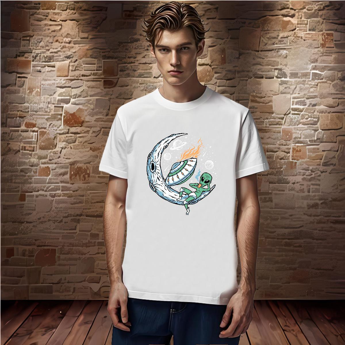 Wholesale T shirt ET Polos 230g 100% Cotton Home Outdoor Brand Graphic Breathable Crew Neck Men Tees