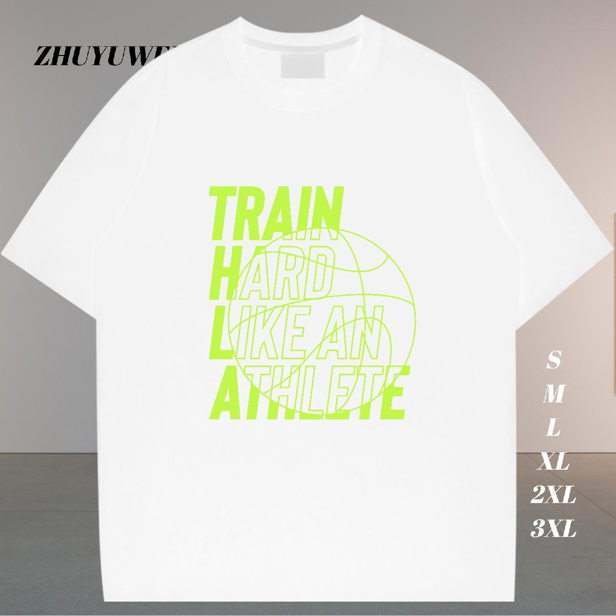 Casual New Man T Shirts letter Tees 230g 100% Cotton Beach High Quality Customized Print Crew Neck Breathable Tshirts