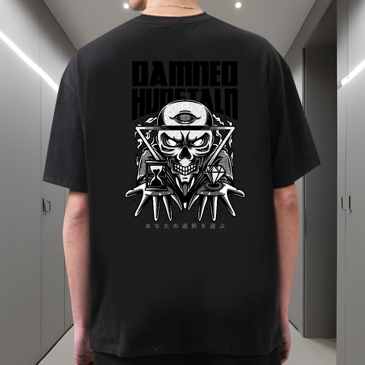 2024 DIY T Shirt For Man skull Tops 100% Cotton 230g Beach Classic DIY Logo Oversized Short Sleeve Soft Tshirts