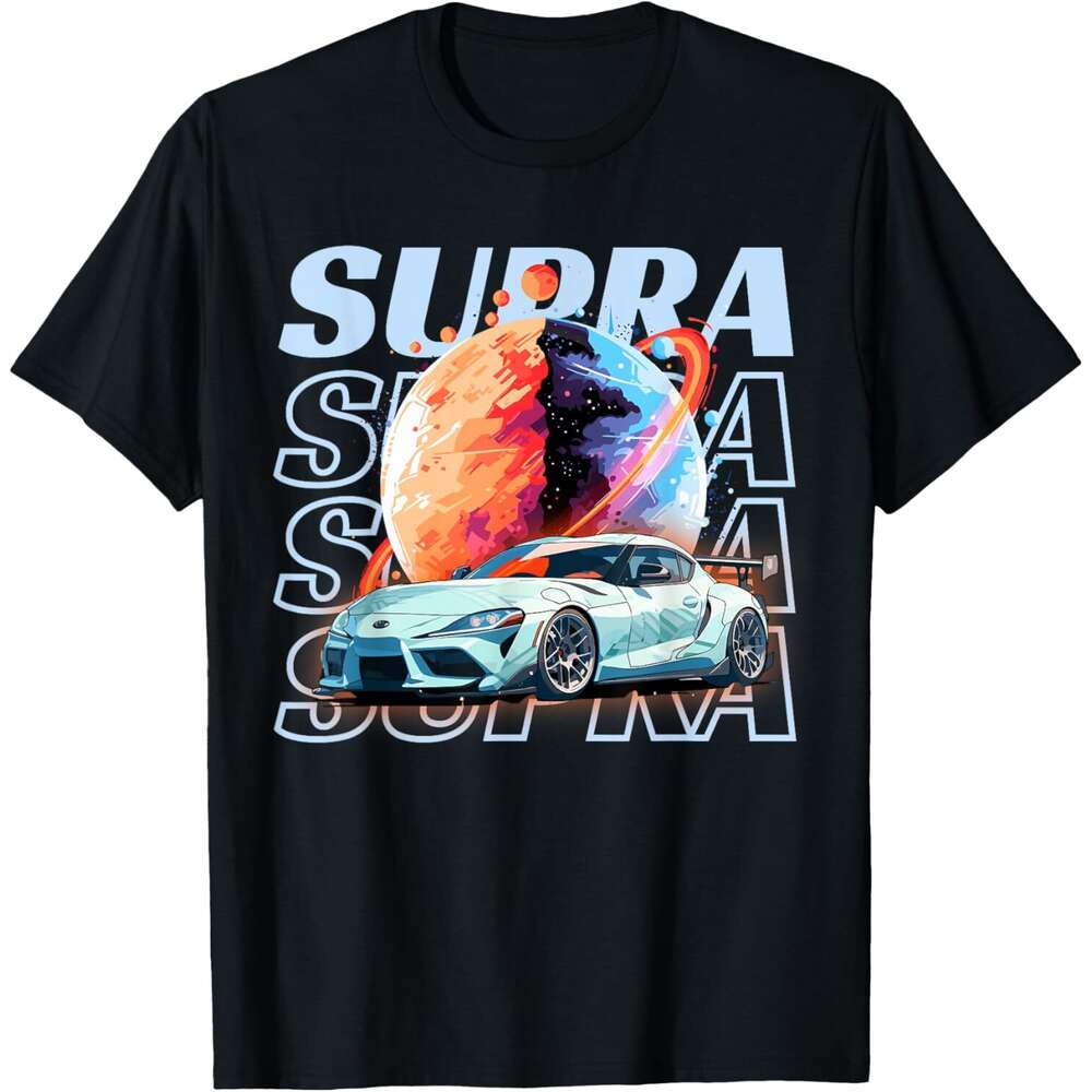 Mens T shirt JDM Supra Space Theme Car Lover Japan Graphic T-Shirt shirts tshirt graphic tee Casual tops summer clothes Short sleeve Free shipping