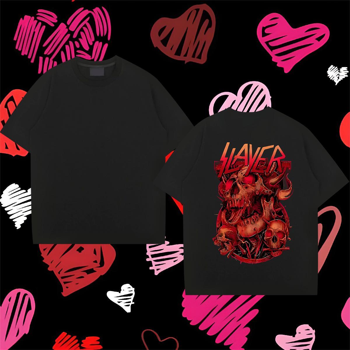 Fashion T-Shirts skull Top Tees 100% Cotton 230g Street wear Hip Hop TOP Quality Black Oversized Short Sleeve O-Neck Men Tshirts