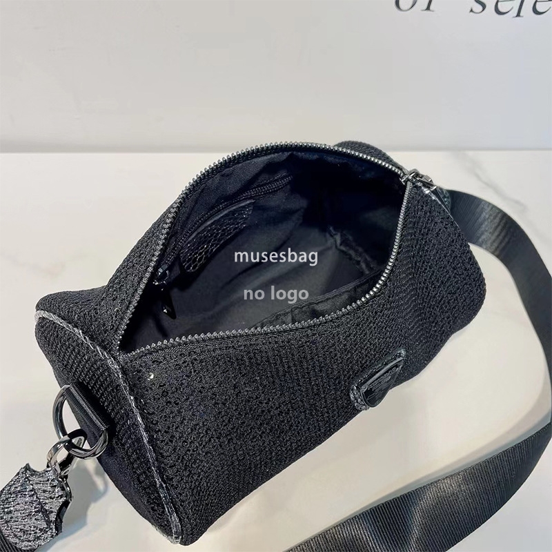 Fashion women's bag new sequin mesh crossbody bag casual all-match cylinder bag wide shoulder bag small bag