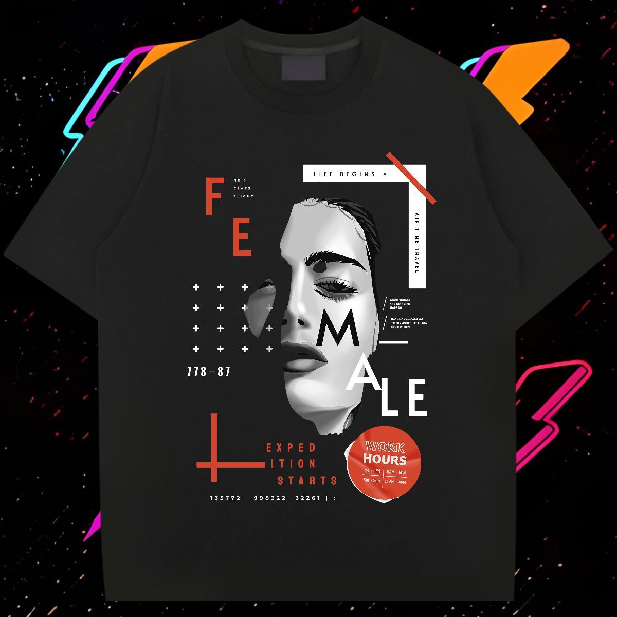 Customized T Shirts Men letter Tshirts 100% Cotton 230g Hip Hop Brand Plus Size Custom Breathable Short Sleeve Men Tshirts