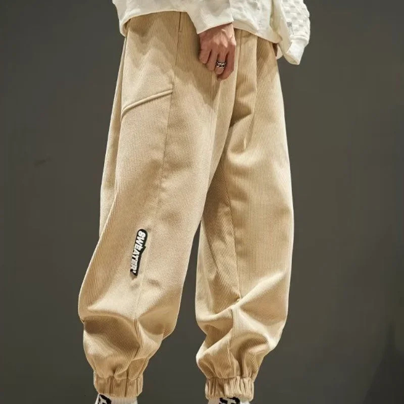 Emo Cargo Pants for Men Street Multipockets Trousers Man Y2k Fashion Slacks Harem Hiking Korean Style Baggy High Quality Cotton 240806